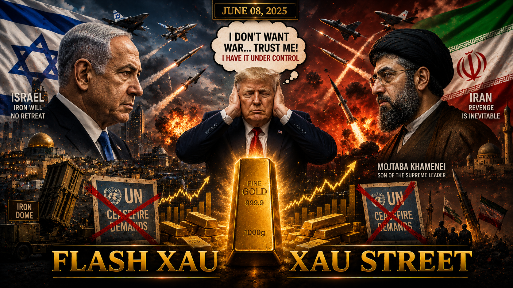 Israel Iran confrontation directe Netanyahou Mojtaba Khamenei Trump I have it under control or refuge 8 juin 2026